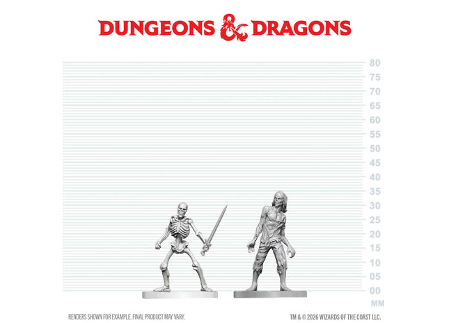 Gamers Guild AZ WizKids WZK90913: D&D Nolzur's Marvelous Miniatures: Zombie & Skeleton (Pre-Order) AGD