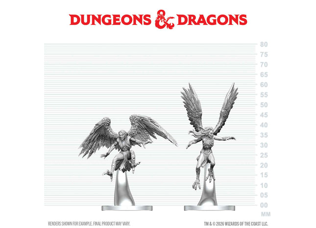 Gamers Guild AZ WizKids WZK90925: D&D Nolzur's Marvelous Miniatures: Harpies (Pre-Order) AGD