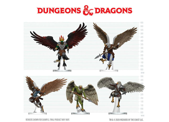 Gamers Guild AZ WizKids WZK96414 D&D Icons of the Realms: Aarakocra Flock (Pre-Order) Southern Hobby