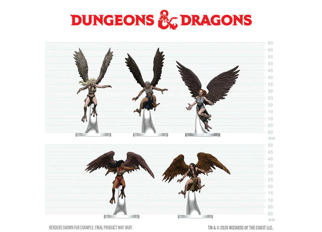 Gamers Guild AZ WizKids WZK96415 D&D Icons of the Realms: Harpy Flock (Pre-Order) Southern Hobby