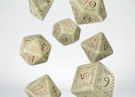Elvish Shimmering Beige & Copper Jumbo Dice Set