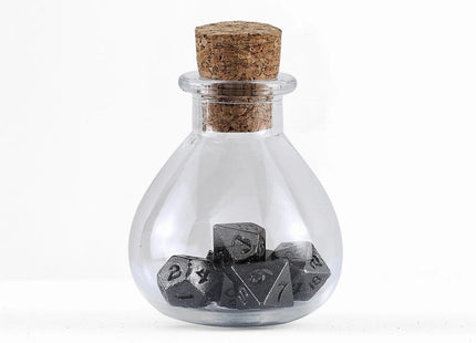 Gamers Guild AZ HYMGHO HYMGHO Dice: HY00403  - Unseelie Mini Metal RPG Dice Set - Gunmetal HYMGHO