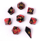Gamers Guild AZ HYMGHO HYMGHO Dice: HY02013 Wyrmforged Rollers - Rounded Edge 8 Piece Polyhedral Dice set - Blood Pact HYMGHO