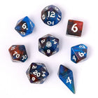 Gamers Guild AZ HYMGHO HYMGHO Dice: HY02009 Wyrmforged Rollers - Rounded Edge 8 Piece Polyhedral Dice set - Mystic Nebula HYMGHO