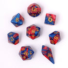 Gamers Guild AZ HYMGHO HYMGHO Dice: HY02010 Wyrmforged Rollers - Rounded Edge 8 Piece Polyhedral Dice set - Stormcaller HYMGHO